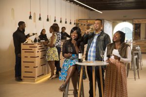 Groot Constantia Wine Estate Tasting room and guests enjoying the wines Groot Constantia Wine Estate Tasting room