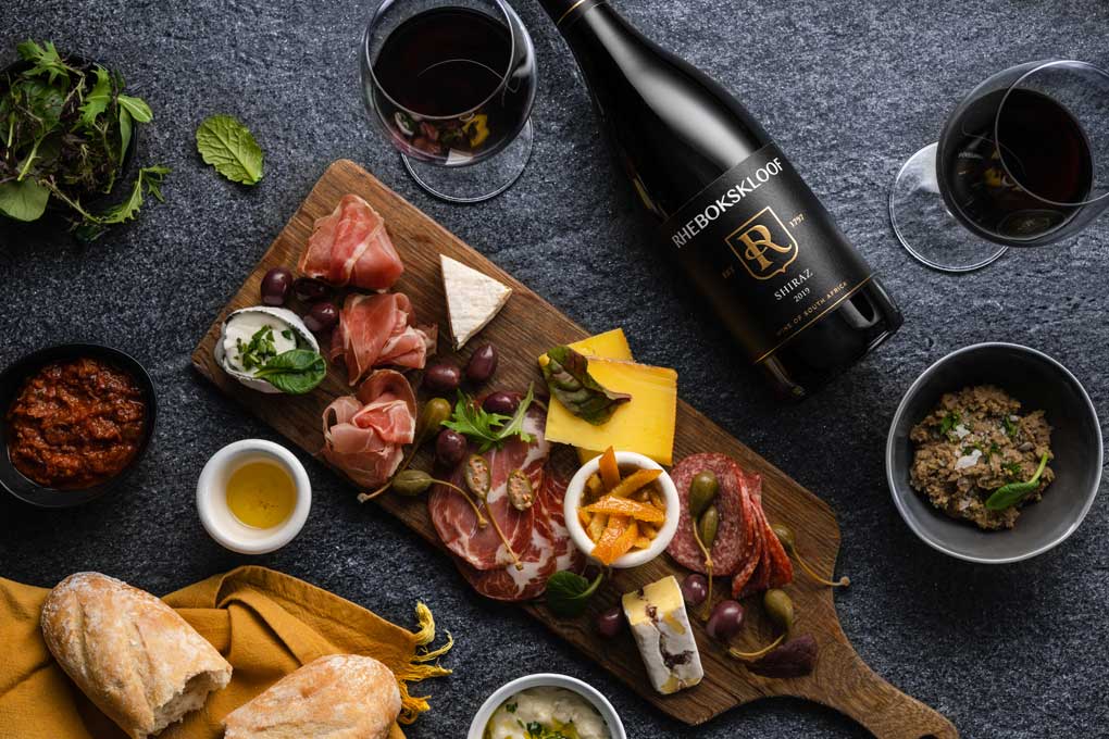Rhebokskloof Wine Estate Cheese Board and Shiraz