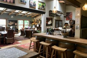 Abingdon Wine Estate bar area next to the restaurant. Abingdon Wine Estate bar