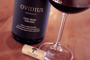 Stoney Brook Ovidius Cork and Glass and open bottle. Stoney Brook Ovidius Cork and Glass bottle