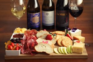 La Vierge Cheese platters with wine pairings and wine selection La Vierge Platters and wine