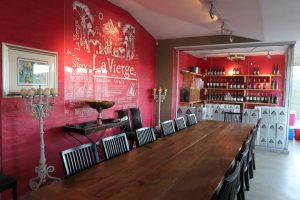 La Vierge Dining room table set up La Vierge Dining room