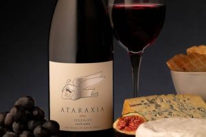 Ataraxia Wine and Food at the restaurant table. Ataraxia Wine and Food