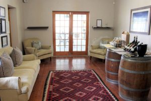 Boschrivier Estate foyer view and barrels Boschrivier Estate foyer